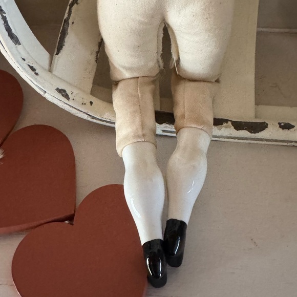 Antique German China Head Doll Hand Sewn Painted Nails Black Shoes 1800s 1900s - Picture 6 of 12